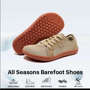 Men's Beige Barefoot Sneakers